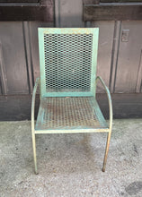 Load image into Gallery viewer, midcentury patio chair / 1940s Extra-large Green Wrought Iron Patio Chair