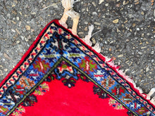 Load image into Gallery viewer, Antique Berber Rug / Bright Red Wool Berber Accent Rug