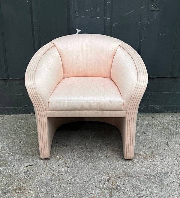 Pink Channel-Tuft Shell Chair