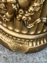 Load image into Gallery viewer, Hollywood Regency Side Table / Gilt Cherub Column Side Table