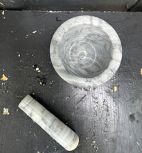 Load image into Gallery viewer, Vintage Mortar &amp; Pestle / Grey Marble Pharmacy Mortar &amp; Pestle