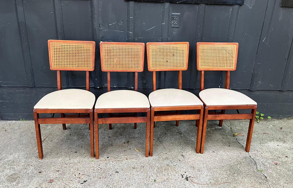Stakmore Folding Caned Game Chairs set of 4