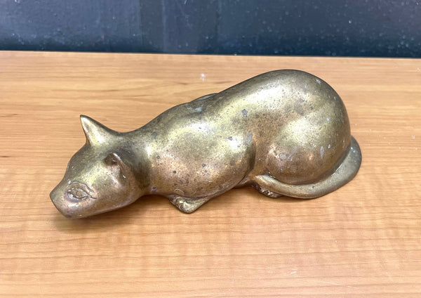 Small Brass Cat Sculpture