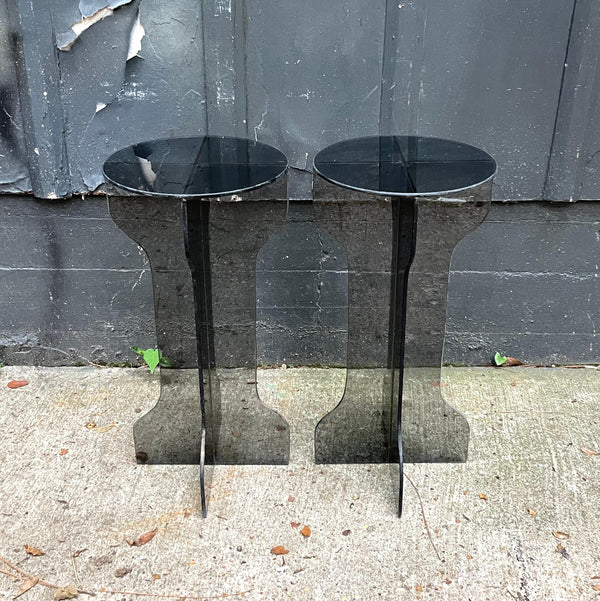 1970s Smoky Glass Cocktail Tables