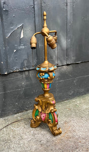 Marie Antoinette Lamp / French-style Giltwood 3-Light Lamp