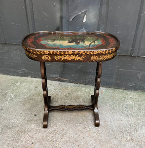 Maitland-Smith Style Painted Side Table with Drawer