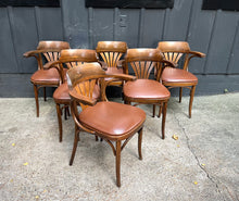 Load image into Gallery viewer, Drevounia Czechoslovakia Bentwood Dining Chairs Set of 6