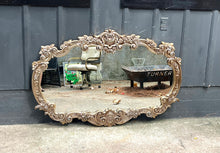 Load image into Gallery viewer, Large Gold Ornate Horizontal Mirror